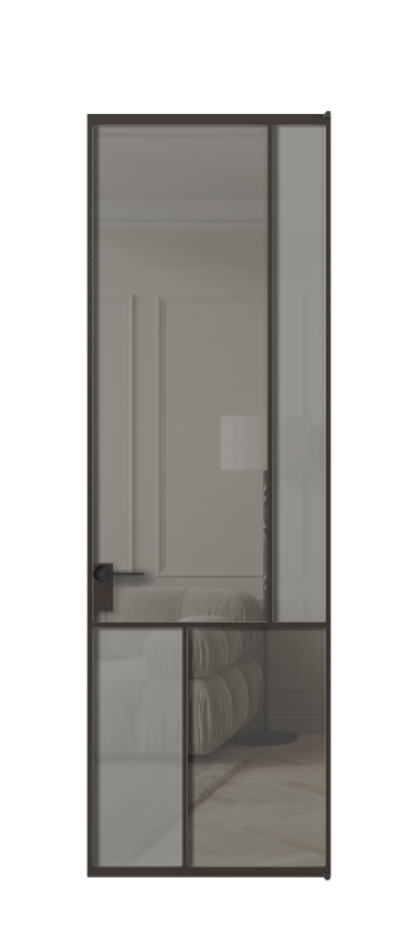 Дверь межкомнатная Mosaic АЛПЛ041.21 Алюминий антрацит Сатинированное серое стекло, триплекс, 6 мм + Прозрачное серое стекло, триплекс Без короба ААН Цена 165870 Стоимость комплекта двери включает:
1. Полотно (600/650/700/750/800/850/900/950*2000-2400 мм).
2. Короб
3. Комплект фурнитуры (2 торцевые петли и магнитный замок с ответной планкой). Фабрика дверей Волховец 8 (800) 551 43 19 Межкомнатная дверь Mosaic АЛПЛ041.21 Алюминий антрацит Сатинированное серое стекло, триплекс, 6 мм + Прозрачное серое стекло, триплекс Цена 165870 ₽ | Volhovec