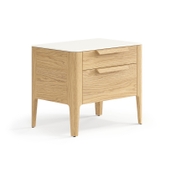 Тумба прикроватная Piega 2 ящика дуб соломенный матовый