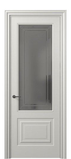 Межкомнатная дверь 8452 МСР Серый сатин с гравировкой. Цвет Матовый серый. Материал Гладкая эмаль. Коллекция Mascot. Фото. Дверь межкомнатная 8452 МСР Серый сатин с гравировкой. Цвет Матовый серый. Материал Гладкая эмаль. Коллекция Mascot. Картинка.